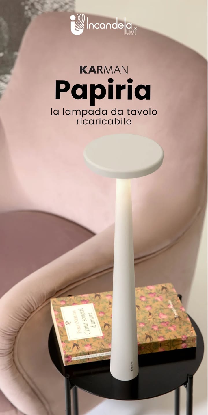 Scopri ððšð©ð¢ð«ð¢ðš, la lampada da tavolo ricaricabile disegnata da Edmondo